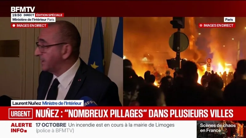 MOBILISATIONS DU 17 OCTOBRE: « SANS LES FORCES DE SÉCURITÉ INTÉRIEURE, IL N’Y AURAIT PAS EU DE CORTÈGE », DÉCLARE LE MINISTRE DE L’INTÉRIEUR LAURENT NUÑEZ, QUI RÉPOND AUX ACCUSATIONS DE LA FRANCE INSOUMISE