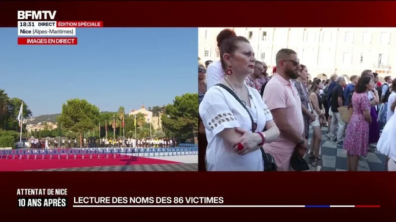CÉRÉMONIE EN HOMMAGE AUX VICTIMES DE L’ATTENTAT DE NICE DU 14-JUILLET: LES NOMS DES 86 VICTIMES LUS