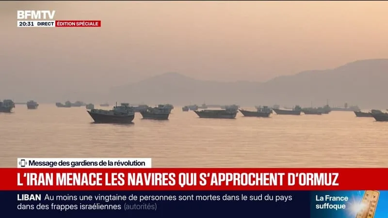 ALORS QUE L’IRAN A ANNONCÉ LA FERMETURE DU DÉTROIT D’ORMUZ, LE PAYS MENACE LES NAVIRES QUI S’APPROCHENT DU PASSAGE