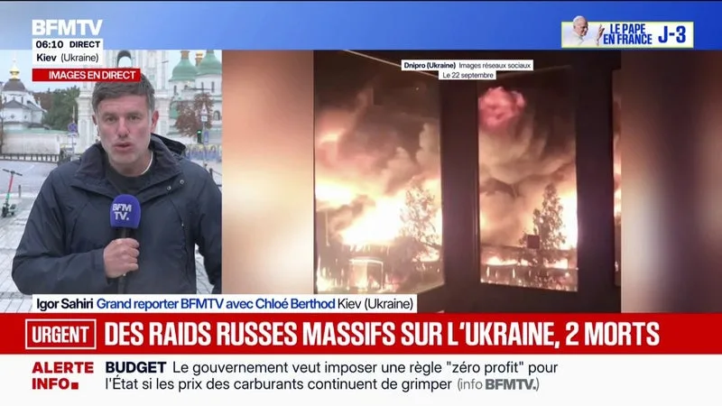DES RAIDS RUSSES MASSIFS FONT DEUX MORTS EN UKRAINE