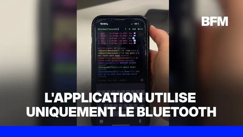 MANIFESTATIONS: BITCHAT, L’APPLICATION POUR COMMUNIQUER SANS RÉSEAU MASSIVEMENT TÉLÉCHARGÉE
