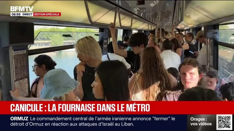 WAGONS BONDÉS, PEU DE CLIMATISATION… EN PLEINE CANICULE, LA SITUATION EST SOUVENT INTENABLE DANS LE MÉTRO PARISIEN