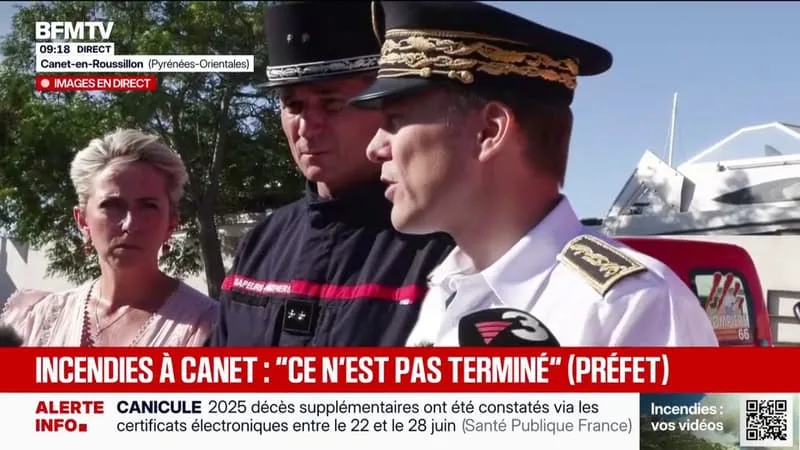 « ON A ÉVACUÉ 1.700 PERSONNES », INDIQUE LE PRÉFET DES PYRÉNÉES-ORIENTALES APRÈS L’INCENDIE À CANET-EN-ROUSSILLON