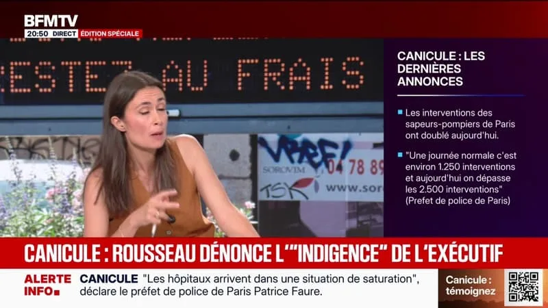CANICULE: « DANS LES HÔPITAUX, IL EST ÉVIDENT QU’IL VA FALLOIR AVOIR UN PLAN DE CLIMATISATION PRIORITAIRE », ESTIME SANDRINE ROUSSEAU, DÉPUTÉE « ÉCOLOGISTE ET SOCIAL » DE PARIS