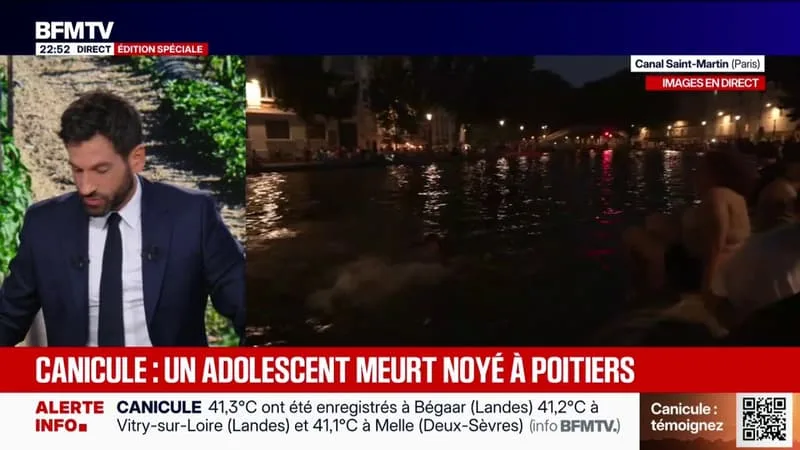 CANICULE: UN JEUNE HOMME DE 16 ANS EST MORT NOYÉ DANS UNE RIVIÈRE À POITIERS, ANNONCENT LES POMPIERS