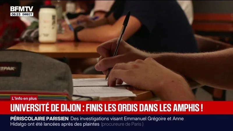LES ÉLÈVES DE STAPS DE L’UNIVERSITÉ DE DIJON N’ONT PLUS DROIT AUX TÉLÉPHONES NI AUX ORDINATEURS DANS LES AMPHIS