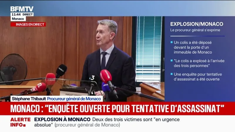 EXPLOSION À MONACO: UNE ENQUÊTE EST OUVERTE POUR LES CHEFS « DE TENTATIVE D’ASSASSINAT ET DE DÉPÔT SUR LA VOIE PUBLIQUE DE SUBSTANCES OU ENGINS EXPLOSIFS », ASSURE LE PROCUREUR