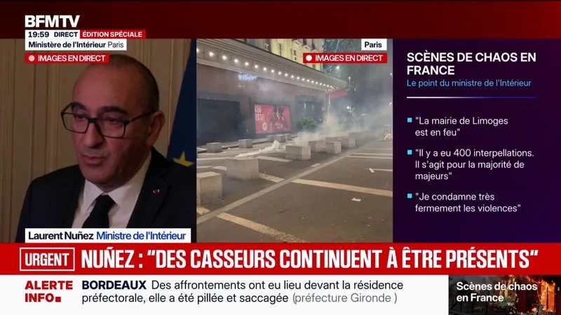 MOBILISATIONS DU 17 OCTOBRE: « LA TRÈS GRANDE MAJORITÉ DES INTERPELLÉS SONT DES MAJEURS », DÉCLARE LE MINISTRE DE L’INTÉRIEUR LAURENT NUÑEZ