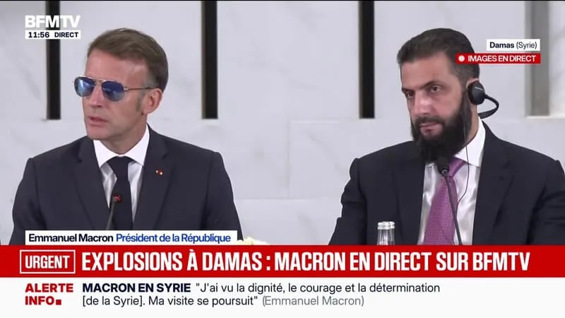 « L’HISTOIRE ENTRE LA SYRIE ET LA FRANCE EST UNE HISTOIRE DE CONFIANCE QUI EST PLUS GRANDE QUE NOUS », ASSURE EMMANUEL MACRON À DAMAS