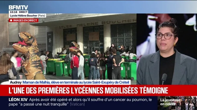 MOBILISATION DES LYCÉENS: « JE LES SOUTIENS », AFFIRME LA MÈRE D’UNE ÉLÈVE MOBILISÉE AU LYCÉE SAINT-EXUPÉRY DE CRÉTEIL
