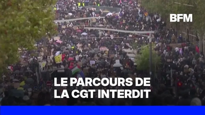 31 OCTOBRE: LE PARCOURS DE LA CGT INTERDIT PAR LA PRÉFECTURE DE POLICE DE PARIS