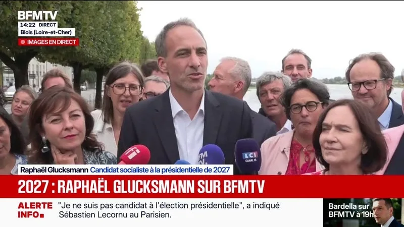 « JE VAIS CHASSER L’ESPRIT DE DÉFAITE DE LA GAUCHE », DÉCLARE RAPHAËL GLUCKSMANN, CANDIDAT SOCIALISTE À L’ÉLECTION PRÉSIDENTIELLE, LORS DES JOURNÉES D’ÉTÉ DU PS À BLOIS