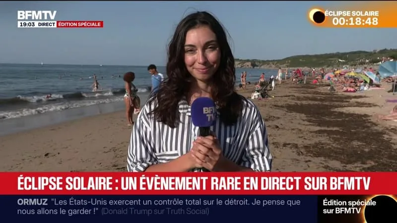 « ON EN PROFITE AVEC LA FAMILLE ET LES AMIS »: DE NOMBREUX SPECTATEURS SONT PRÊTS À SUIVRE L’ÉCLIPSE SOLAIRE SUR LA PLAGE À HENDAYE