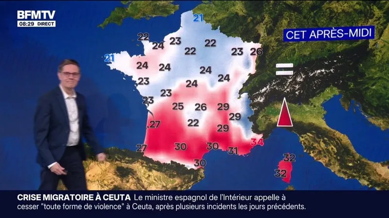 DE LA PLUIE SUR LES TROIS QUARTS DU PAYS ET DU SOLEIL AU SUD, AVEC DES TEMPÉRATURES COMPRISES ENTRE 21°C ET 34°C… LA MÉTÉO DE CE 29 AOÛT