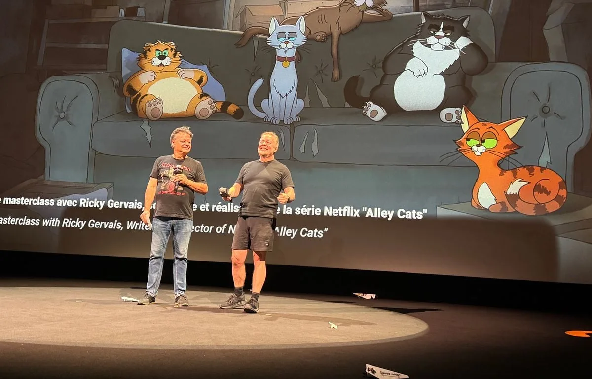 RICKY GERVAIS ET SES CHATS S’ANIMENT AU FESTIVAL D’ANNECY