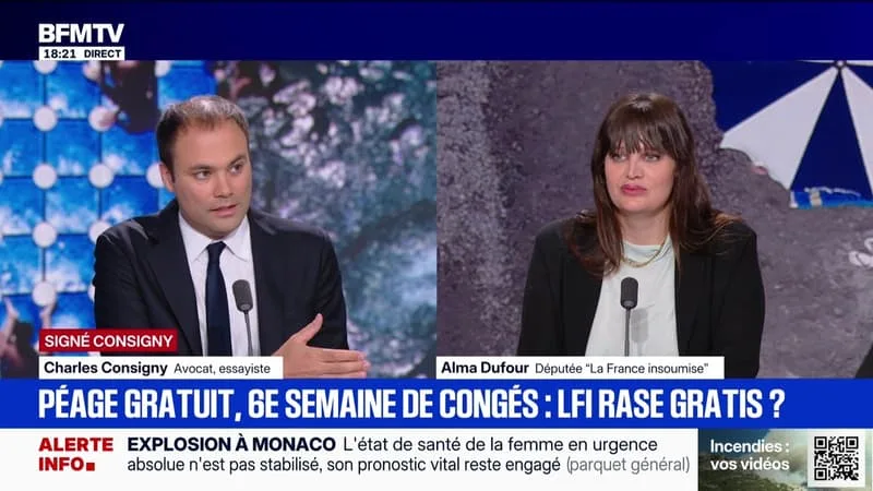SIGNÉ CONSIGNY – PÉAGE GRATUIT, SIXIÈME SEMAINE DE CONGÉS : LFI RASE GRATIS ? – 01/07