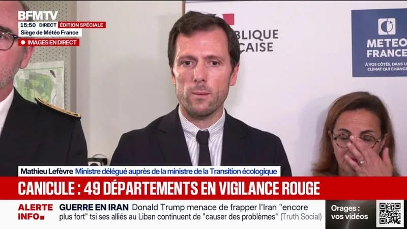 CANICULE: 49 DÉPARTEMENTS EN VIGILANCE ROUGE POUR CE LUNDI 22 JUIN, SOIT LA MOITIÉ DE LA FRANCE