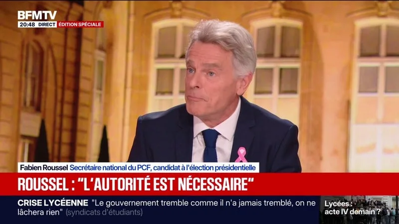 MOBILISATION LYCÉENNE: « LE MALAISE EST PROFOND », ESTIME FABIEN ROUSSEL, SECRÉTAIRE NATIONAL DU PCF