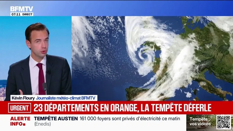 DES RAFALES JUSQU’À 140 KM/H ATTENDUES AVEC LE PASSAGE DE LA TEMPÊTE AUSTEN