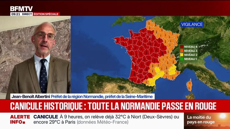 CANICULE EN NORMANDIE: « C’EST INÉDIT », SOULIGNE LE PRÉFET DE LA RÉGION