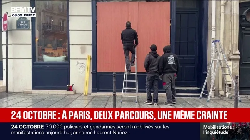 24 OCTOBRE: À LA PORTE D’ITALIE, CERTAINS COMMERÇANTS PRIS DE COURT PAR LE CHANGEMENT D’ITINÉRAIRE DE LA MANIFESTATION PARISIENNE