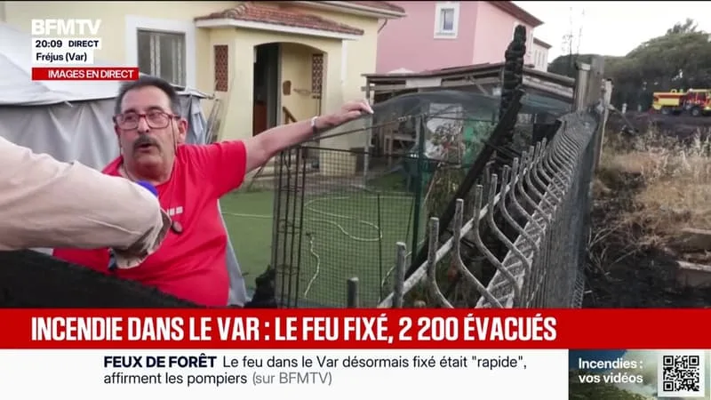 « ÇA FAIT PEUR », CONFIE CET HABITANT DE FRÉJUS APRÈS L’IMPORTANT INCENDIE QUI A RAVAGÉ UNE TRENTAINE D’HECTARES