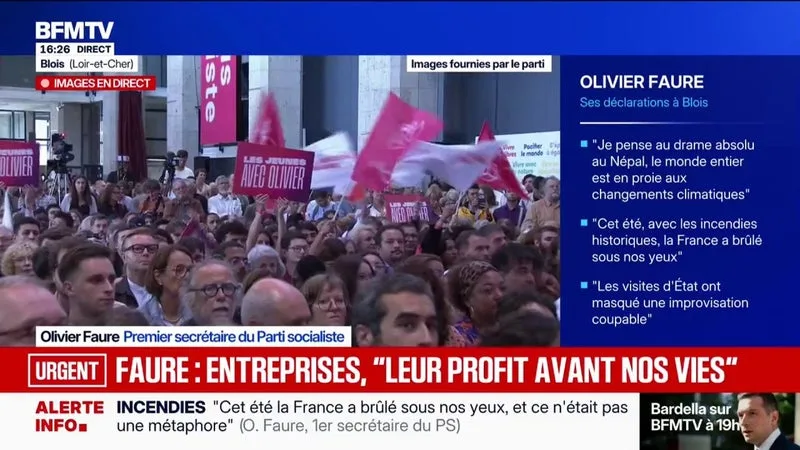 « NOUS DEVONS À PRÉSENT RETROUVER LE FIL HISTORIQUE DU SOCIALISME FRANÇAIS », DÉCLARE OLIVIER FAURE, PREMIER SECRÉTAIRE DU PS