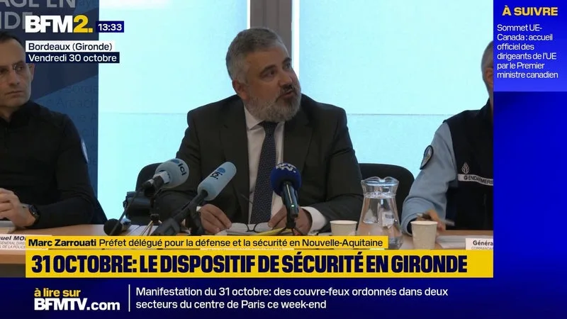 MANIFESTATIONS DU 31 OCTOBRE À BORDEAUX: LA PRÉFECTURE REDOUTE DES « ACTIONS VIOLENTES »