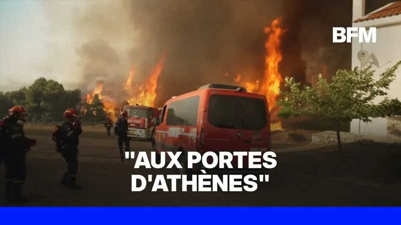 GRÈCE: UN GIGANTESQUE FEU SE RAPPROCHE D’ATHÈNES, DE NOUVELLES ÉVACUATIONS ORDONNÉES