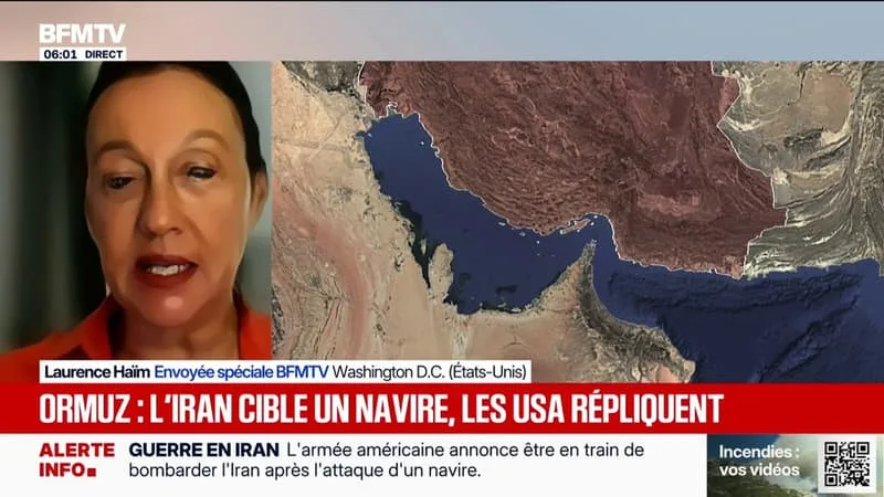 GUERRE AU MOYEN-ORIENT : LES ÉTATS-UNIS ONT LANCÉ 140 CIBLES CONTRE L’IRAN, EN RIPOSTE À L’ATTAQUE D’UN NAVIRE MARCHAND DANS LE DÉTROIT D’ORMUZ