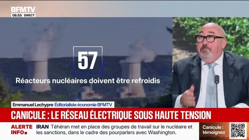 BFM CONSO : CANICULE, LE RÉSEAU ÉLECTRIQUE SOUS HAUTE TENSION – 23/06