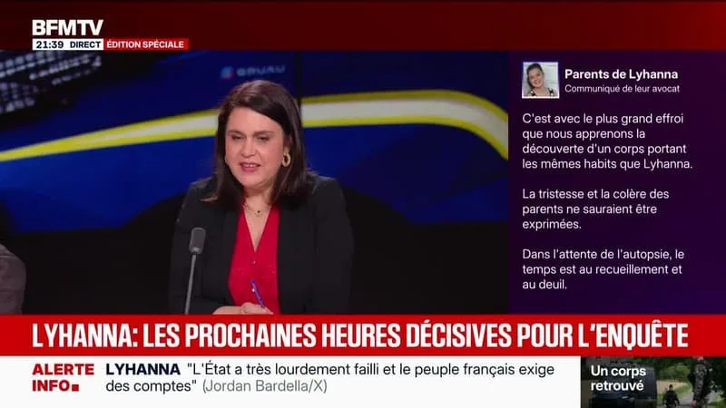 ÉDITION SPÉCIALE – LYHANNA : UN CORPS RETROUVÉ, IDENTIFICATION EN COURS – 04/06