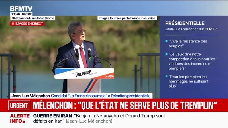 « NOUS VOULONS UN ÉTAT IMPARTIAL », ASSURE JEAN-LUC MÉLENCHON, CANDIDAT LFI POUR 2027
