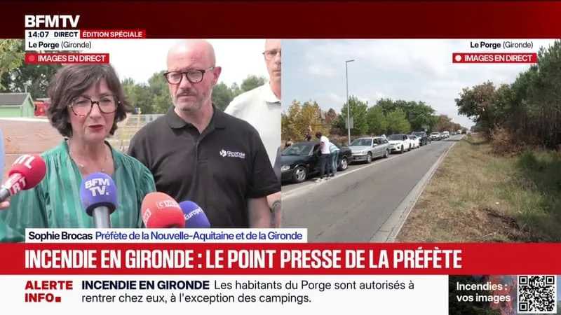 INCENDIE EN GIRONDE: LES HABITANTS DU PORGE ET DE LÈGE-CAP-FERRET AUTORISÉS À RENTRER CHEZ EUX