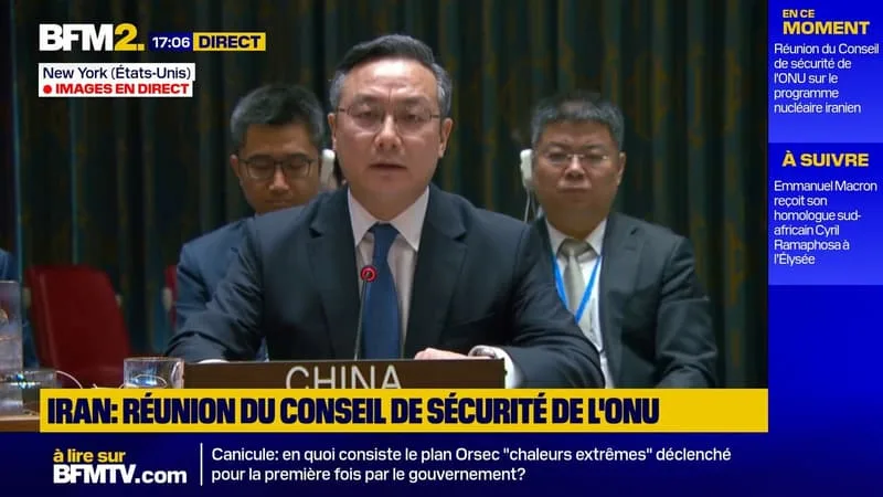 NUCLÉAIRE: « IL FAUT LEVER LES SANCTIONS CONTRE L’IRAN LE PLUS VITE POSSIBLE », ESTIME LA CHINE À L’ONU