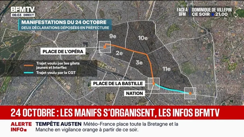 24 OCTOBRE: LES MANIFESTATIONS S’ORGANISENT