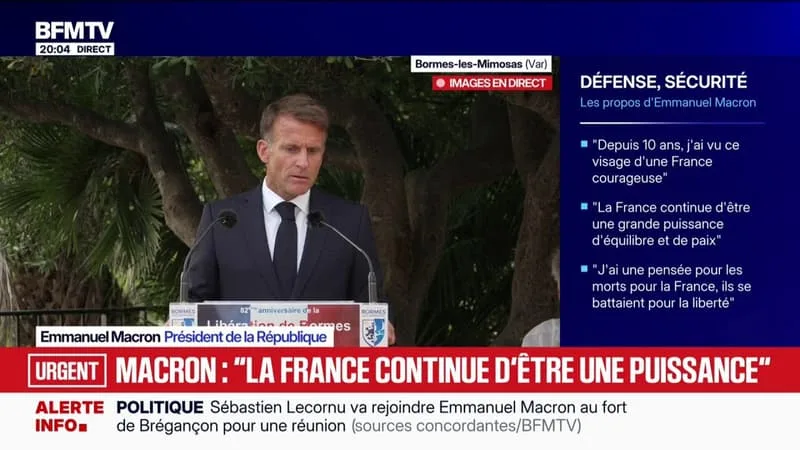 INCENDIES EN FRANCE: EMMANUEL MACRON ANNONCE QUE LES DISPOSITIFS MIS EN PLACE EN GIRONDE, SERONT MIS EN PLACE DANS LE VAR