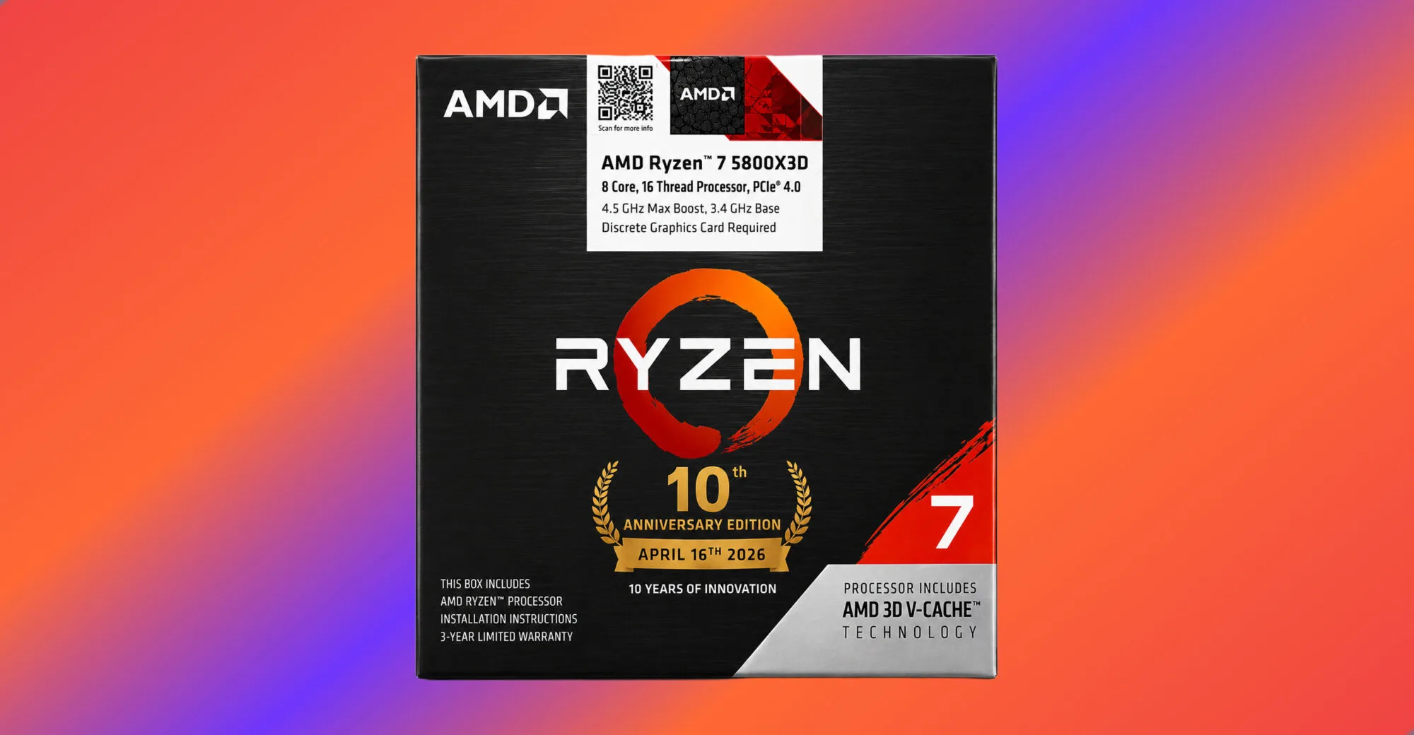 PROCESSUS TROP ANCIEN, AMD A DÛ REPENSER SON RYZEN 5800X3D POUR SA SORTIE 10E ANNIVERSAIRE