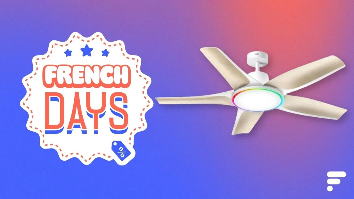 CE VENTILATEUR DE PLAFOND CONNECTÉ RAFRAÎCHIT TOUT UN SALON ET CHUTE SOUS LES 200 € LORS DES FRENCH DAYS
