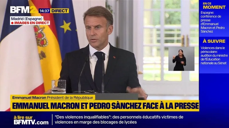 PRÉSIDENTIELLE: EMMANUEL MACRON « DÉPLORE LA VIOLENCE QUI S’INSTALLE » DANS LA CAMPAGNE ÉLECTORALE