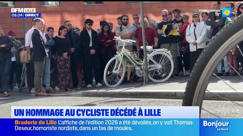 À LILLE, UN HOMMAGE A ÉTÉ RENDU À ROMAIN, MORT PERCUTÉ PAR UN CAMION POUBELLE