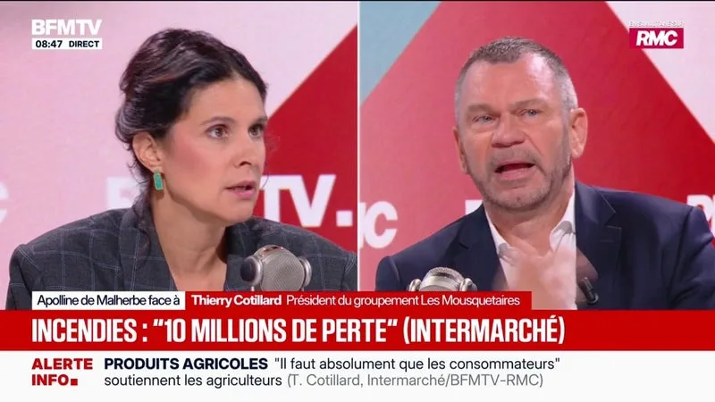 INCENDIES EN GIRONDE: « C’EST 10 MILLIONS QU’ON A PERDUS DANS L’ENSEMBLE DES MAGASINS », AFFIRME THIERRY COTILLARD, PRÉSIDENT DU GROUPEMENT LES MOUSQUETAIRES