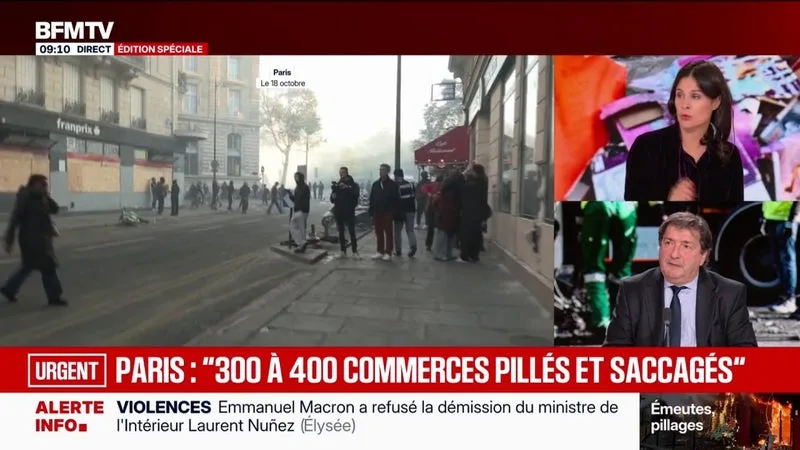 VIOLENCES ET PILLAGES À PARIS: « IL Y A AU MOINS 300 À 400 COMMERCES QUI ONT ÉTÉ IMPACTÉS », INDIQUE LE PRÉSIDENT DE LA CHAMBRE DE COMMERCE ET D’INDUSTRIE PARIS – ÎLE-DE-FRANCE