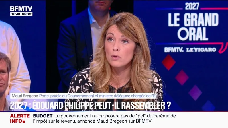 PRÉSIDENTIELLE 2027: « POUR TOUS LES MINISTRES, S’ILS SONT PLEINEMENT À LEUR TÂCHE, ÇA NE LES EMPÊCHE PAS D’APPORTER LEUR SOUTIEN À UN CANDIDAT », AFFIRME MAUD BREGEON, PORTE-PAROLE DU GOUVERNEMENT