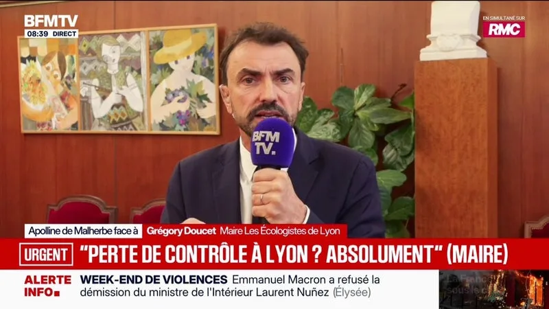 VIOLENCES DU 17 OCTOBRE: « JE NE VOIS PAS DE MESSAGE POLITIQUE, SIMPLEMENT DES IMBÉCILES QUI S’EN PRENNENT À DES BIENS », JUGE GRÉGORY DOUCET, MAIRE LES ÉCOLOGISTES DE LYON