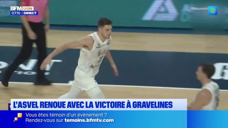 L’ASVEL RENOUE AVEC LA VICTOIRE À GRAVELINES