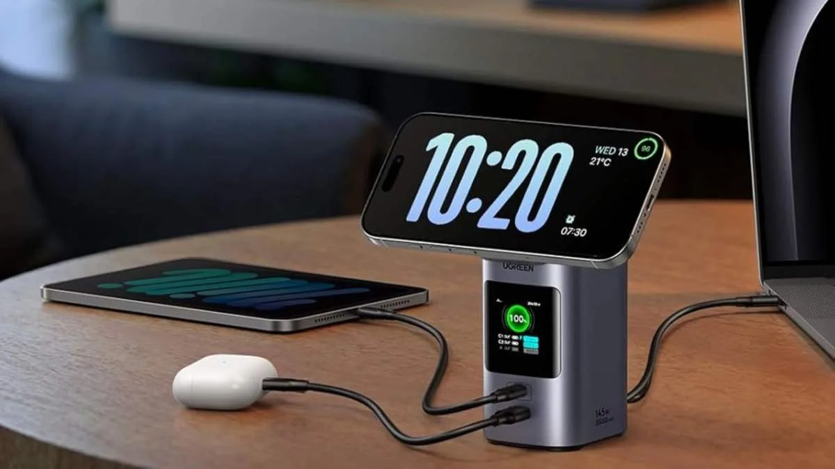 AMAZON BRADE À -44 % CETTE BATTERIE EXTERNE UGREEN 20 000 MAH, 145W ET CHARGE SANS FIL QI2