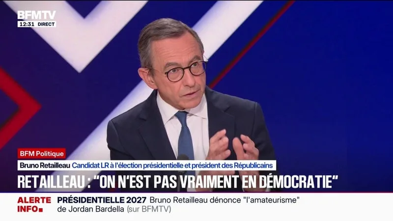« ON N’EST PAS VRAIMENT DANS UNE DÉMOCRATIE », AFFIRME BRUNO RETAILLEAU, CANDIDAT LR À L’ÉLECTION PRÉSIDENTIELLE