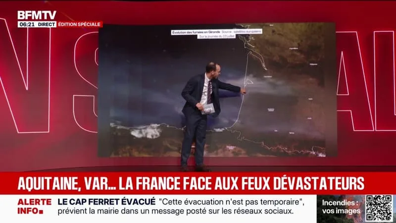 LE POINT SUR LES INCENDIES DANS LES LANDES, EN GIRONDE ET DANS LE VAR