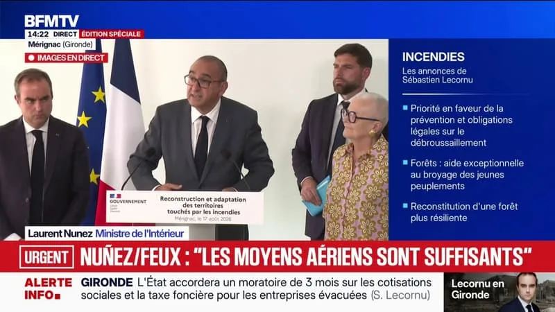 « JE N’AI JAMAIS VU ÇA »: ENREGISTRÉ À SON INSU LORS D’UNE RÉUNION, LAURENT NUÑEZ RÉAFFIRME QUE LES MOYENS AÉRIENS POUR LUTTER CONTRE LES INCENDIES SONT « SUFFISANTS »